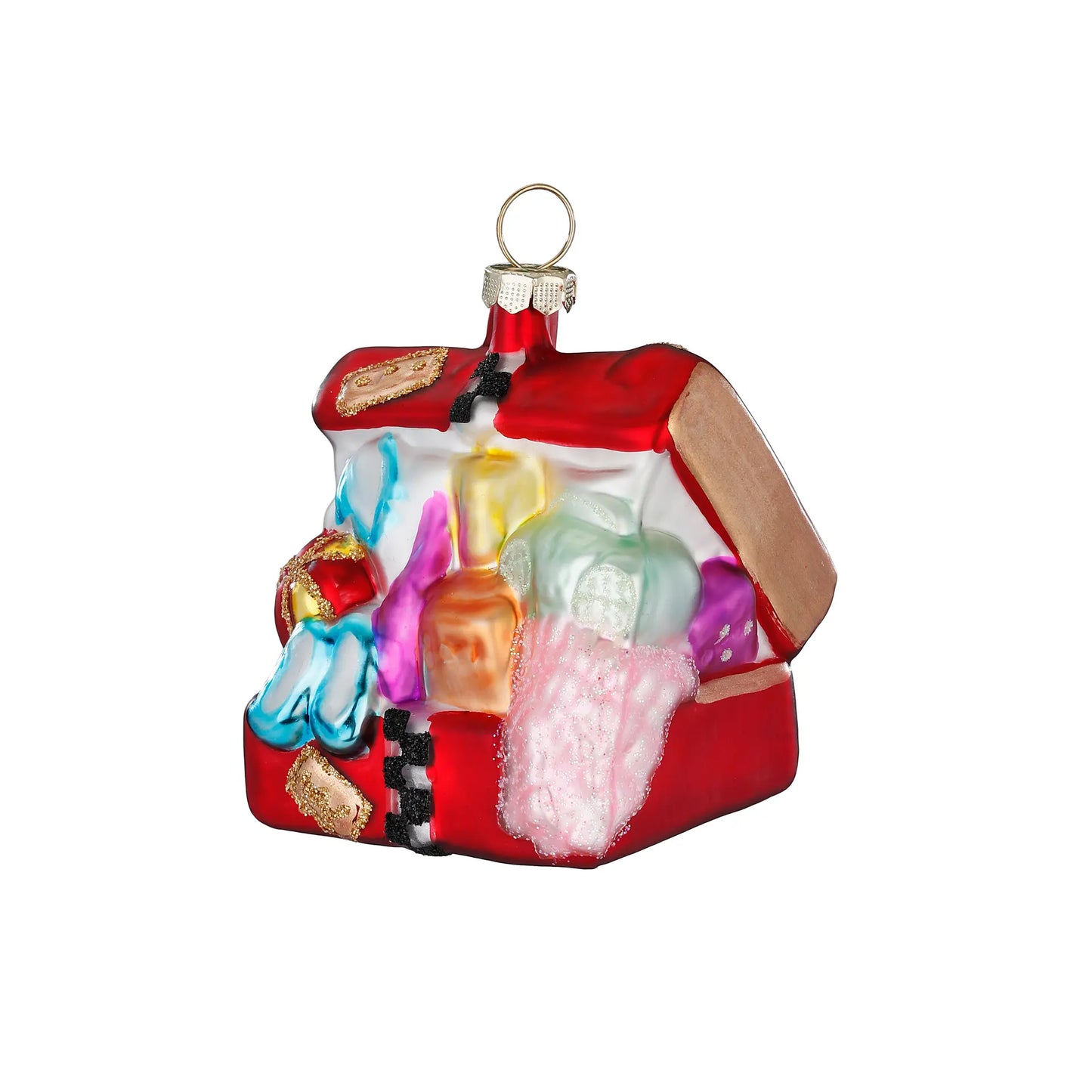 Glazen Kerstbal - Open koffer (vanaf september verkrijgbaar)