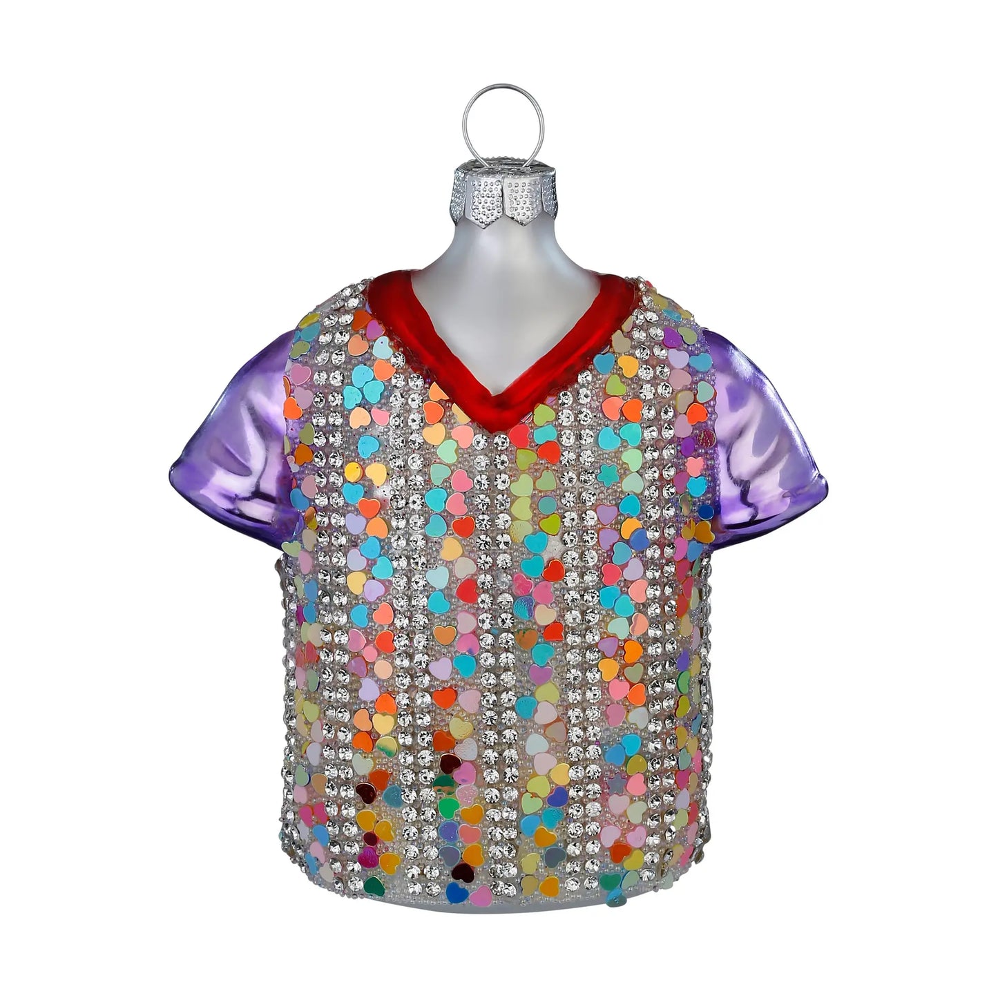 Glazen Kerstbal - Glitter shirt (vanaf september verkrijgbaar)