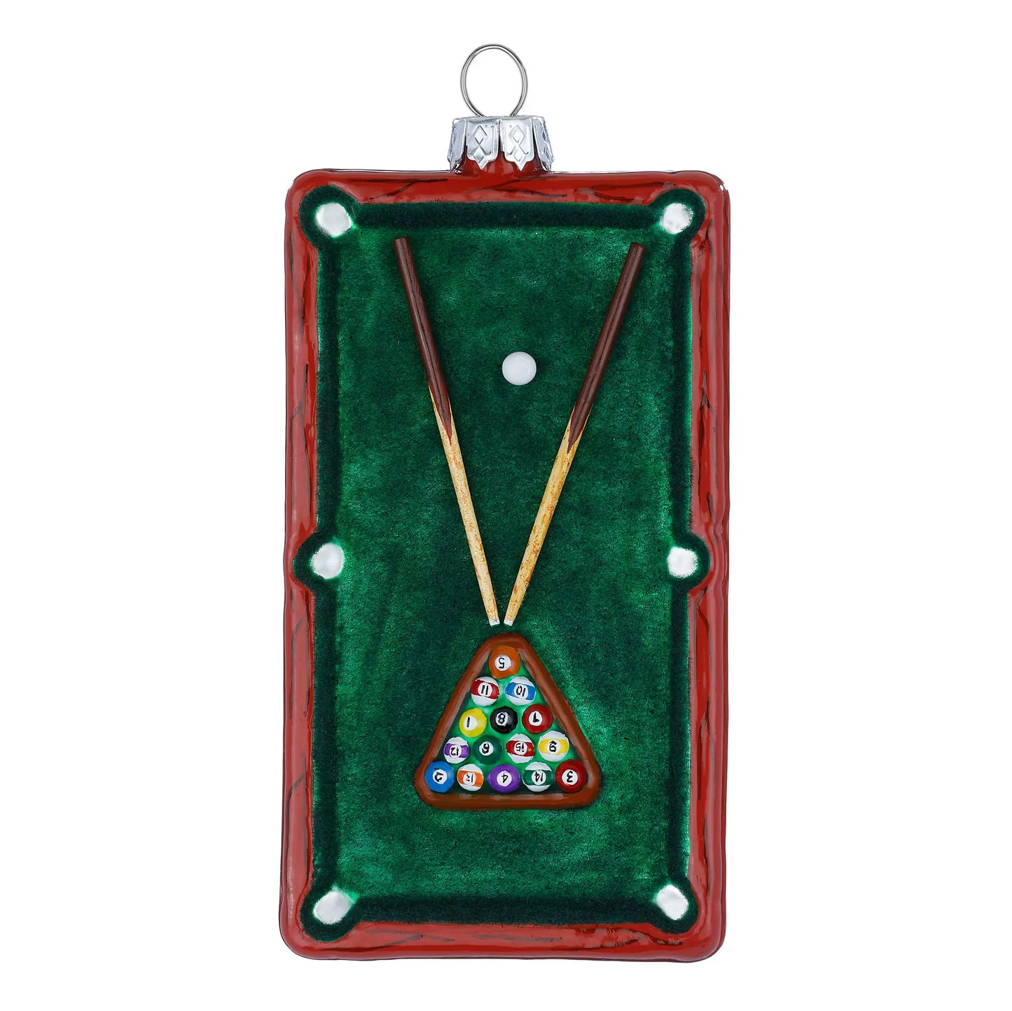 Glazen Kerstbal - Biljarttafel (vanaf september verkrijgbaar)