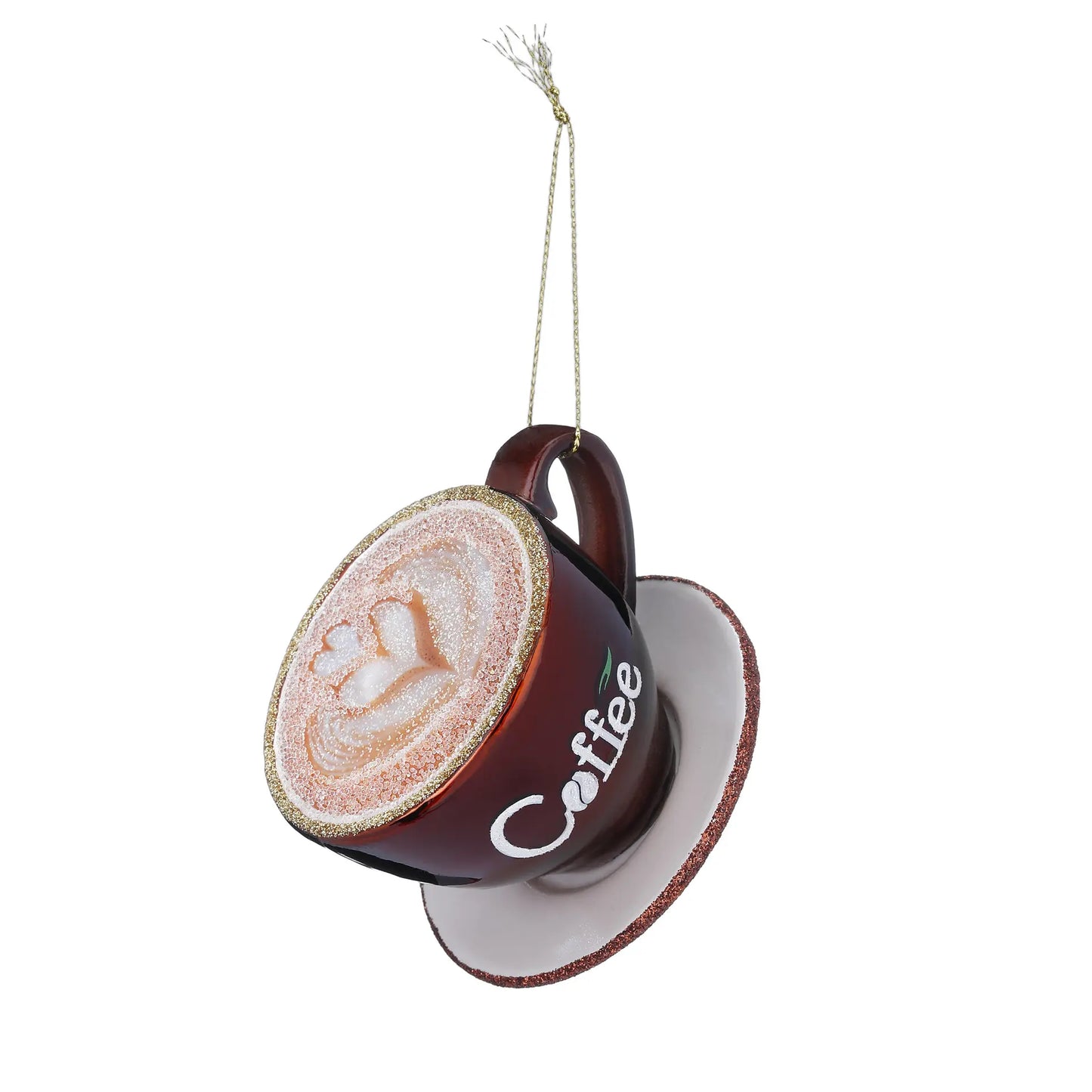 Glazen kerstbal - Cappuccino (vanaf september verkrijgbaar)