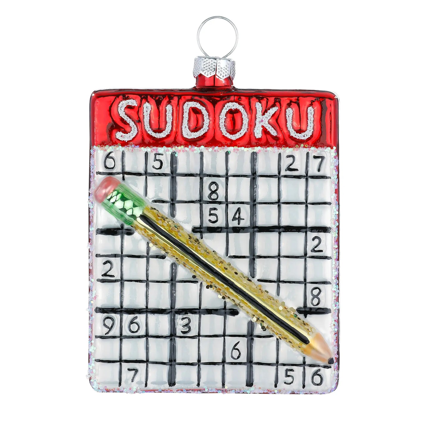 Glazen Kerstbal - Sudoku puzzel (vanaf september verkrijgbaar)