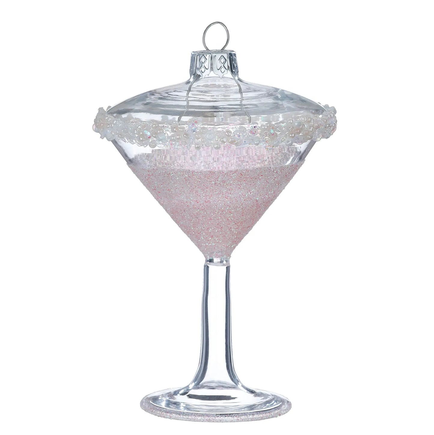 Glazen Kerstbal - Roze cocktail (vanaf september verkrijgbaar)