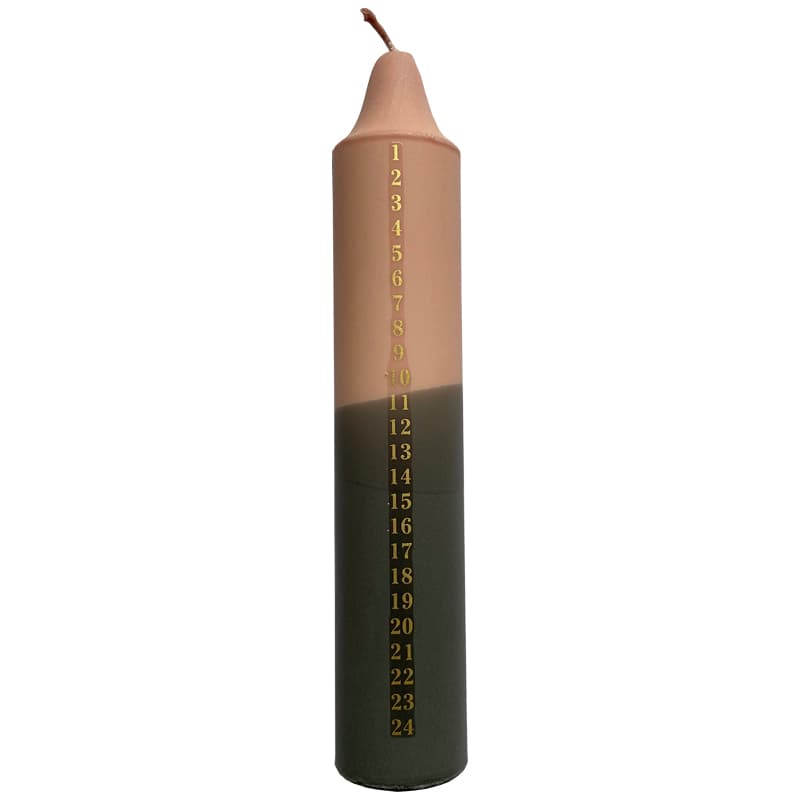 Advent kaars - beige/grijs