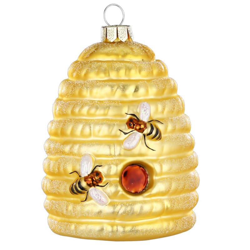 Glazen Kerstbal - Bijenkorf