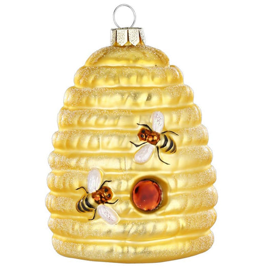 Glazen Kerstbal - Bijenkorf