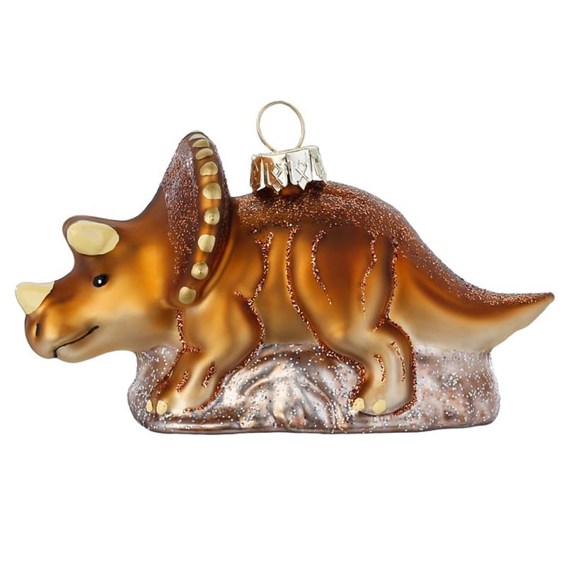 Glazen Kerstbal - Bruine Dinosaurus