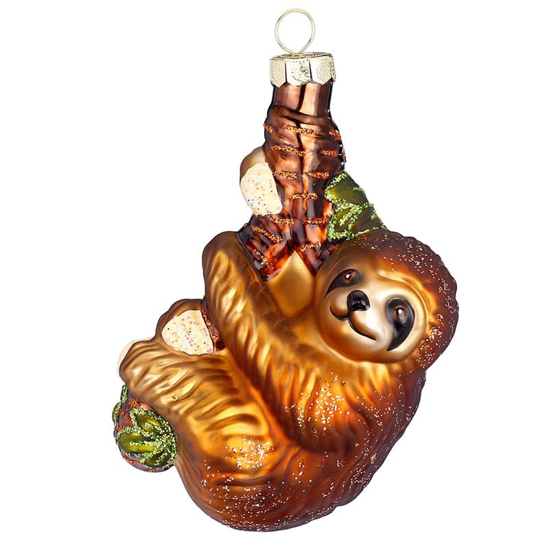 Glazen Kerstbal - Luiaard