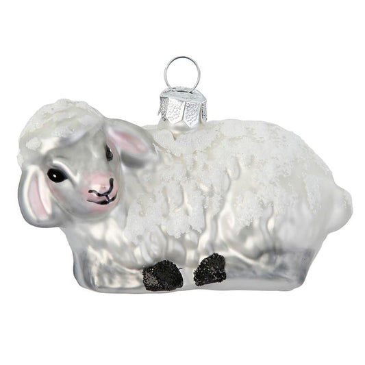 Glazen Kerstbal - Schaap liggend