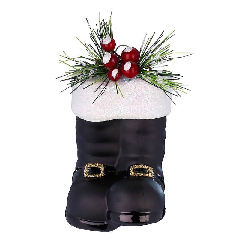 Glazen Kerstbal - Laarzen van de kerstman (verkrijgbaar vanaf september)