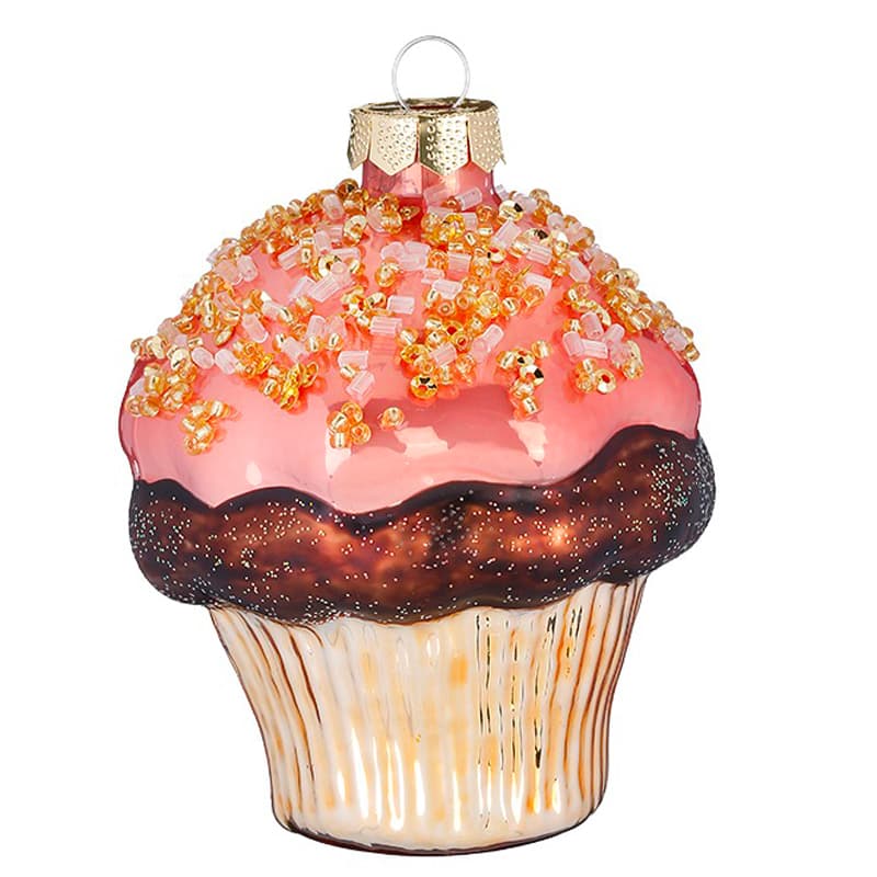 Glazen Kerstbal - Muffin (verkrijgbaar vanaf september)
