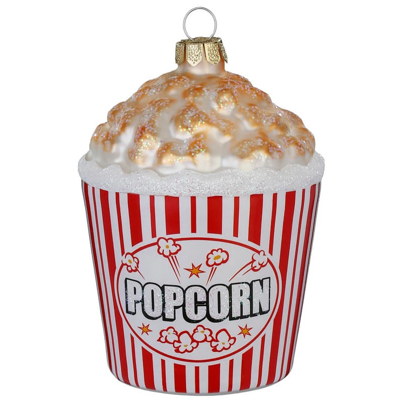 Glazen Kerstbal - Bak popcorn (vanaf september verkrijgbaar