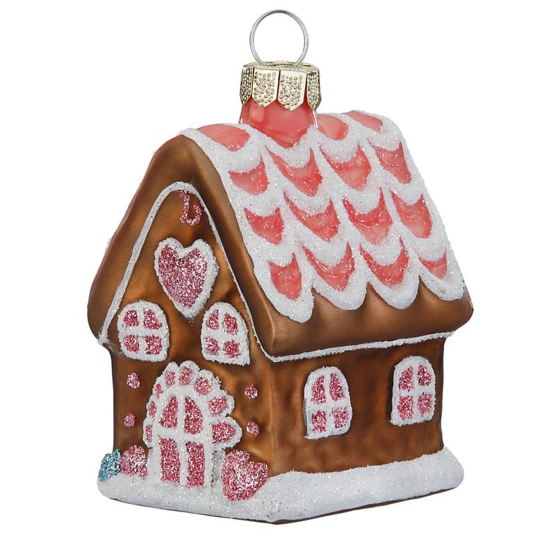 Glazen Kerstbal - Gingerbread huis (verkrijgbaar vanaf september)