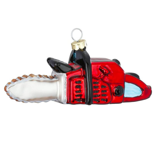Glazen Kerstbal - Kettingzaag