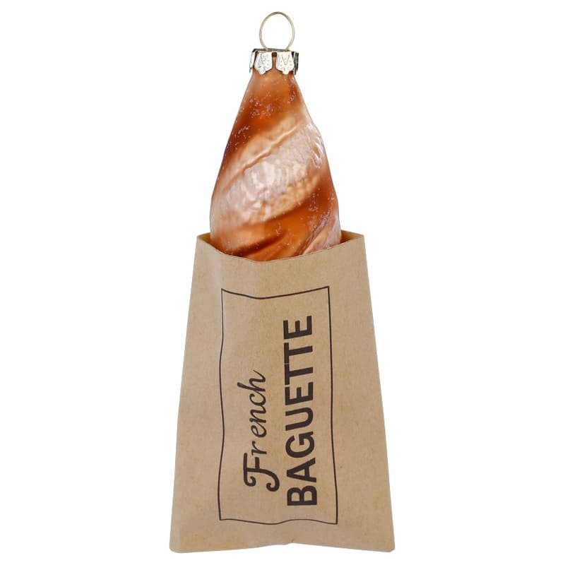 Glazen Kerstbal - Baguette (vanaf september verkrijgbaar)