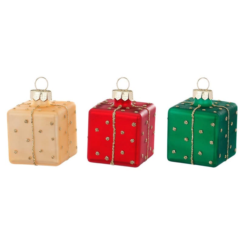 Glazen Kerstbal - Cadeautje