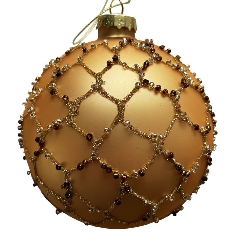 aparte-kerstbal-honeycomb-vanille