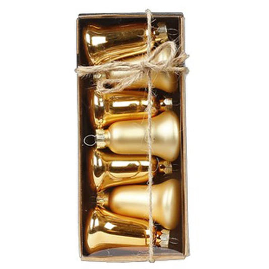 Kerstballen pakket - 7-stuks gouden kerstbellen
