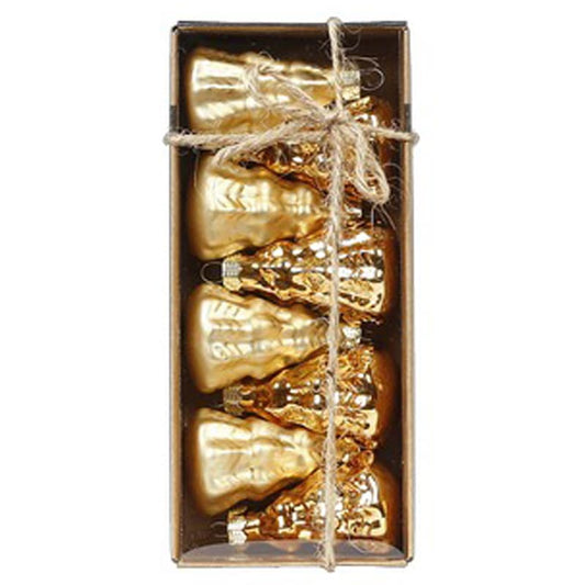 Kerstbal pakket - 8-stuks Gouden Kerstboompjes