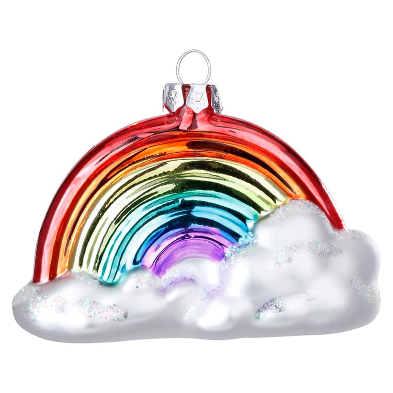 Glazen Kerstbal - Regenboog