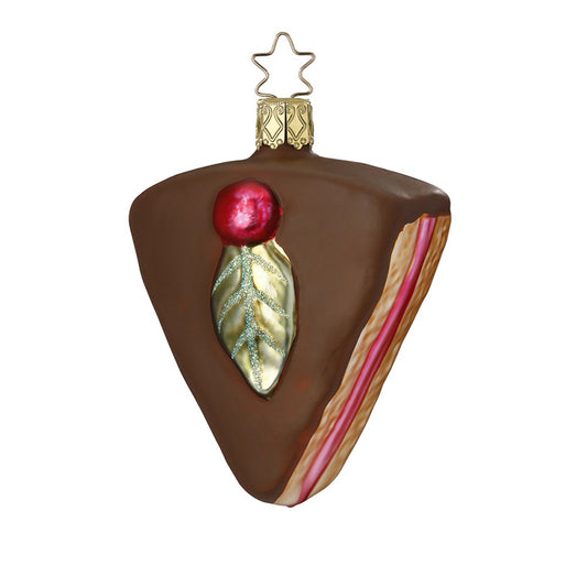 Glazen kerstbal - Chocoladetaartje