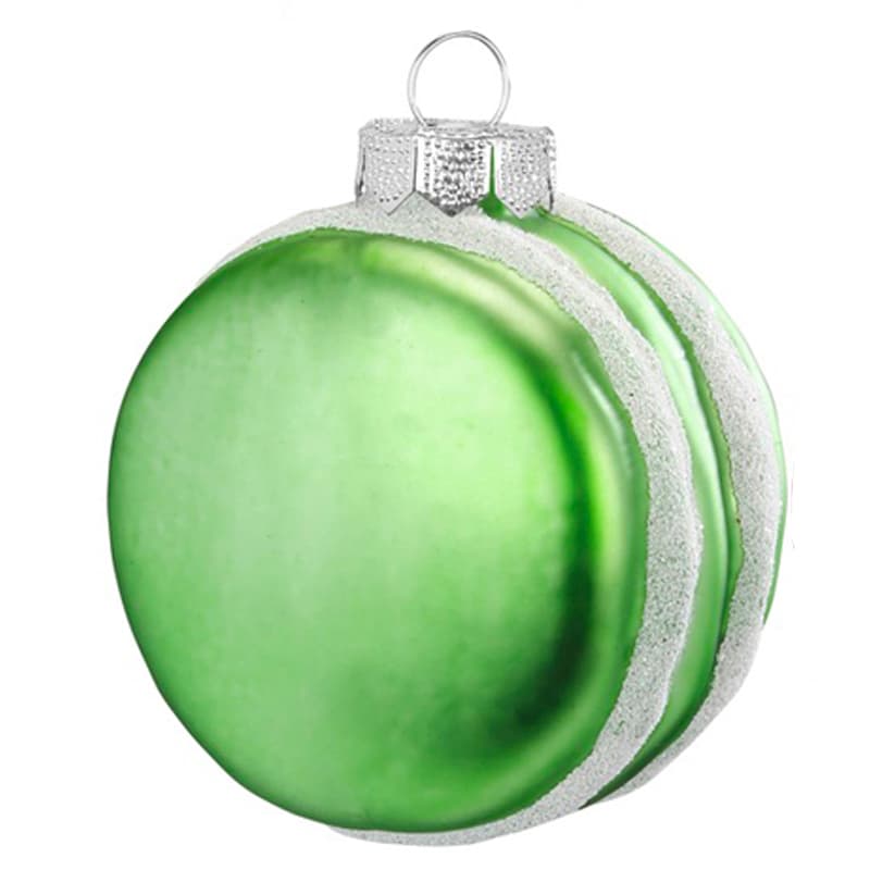 Glazen kerstbal - Macarons