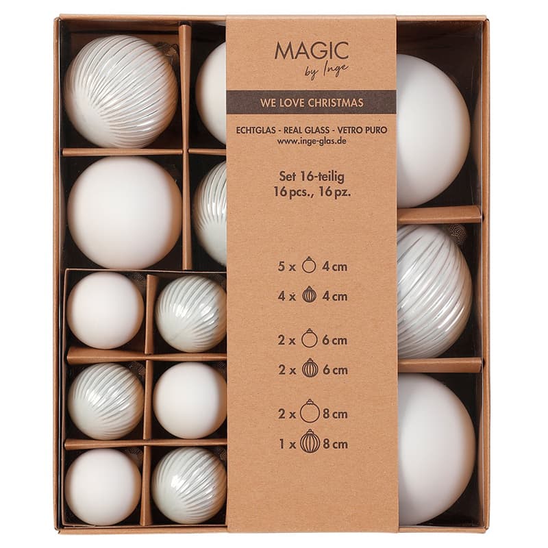 Set van 7 kerstballen (D60 mm) Kleine Kerstelfjes Wit en rood - Kerstballen en kerstversiering Set van 7 kerstballen (D60 mm) Kleine Kerstelfjes Wit en rood - Kerstballen en kerstversiering