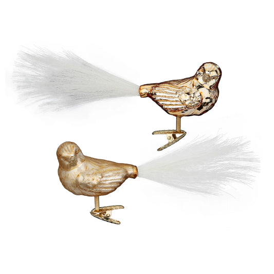 Clip met vogeltje goud - glans of mat (vanaf september verkrijgbaar)