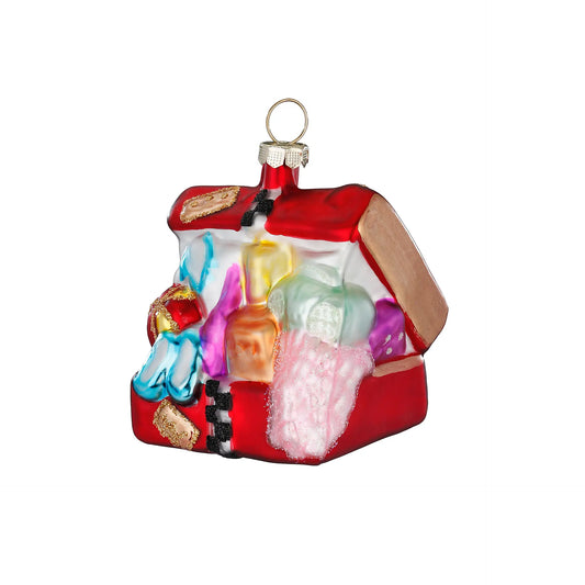 Glazen Kerstbal - Open koffer (vanaf september verkrijgbaar)