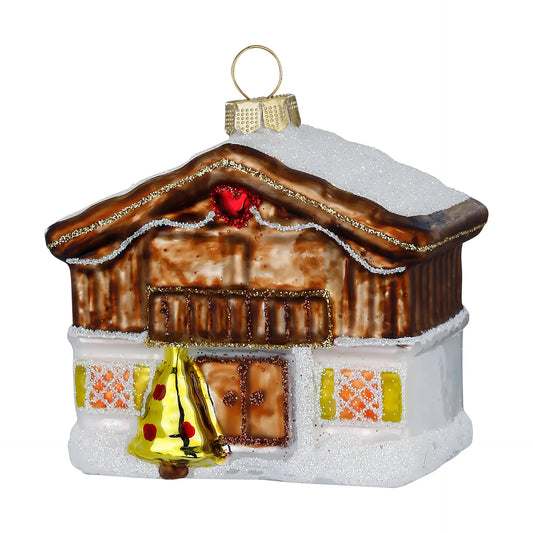 Glazen Kerstbal - Chalet (vanaf september verkrijgbaar)