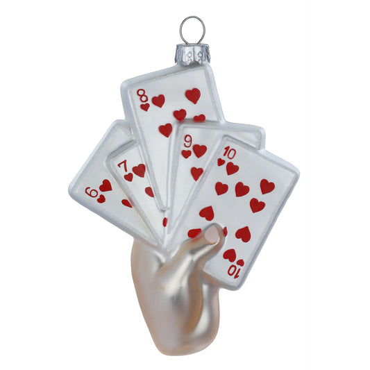 Glazen Kerstbal - Straight Flush (vanaf september verkrijgbaar)