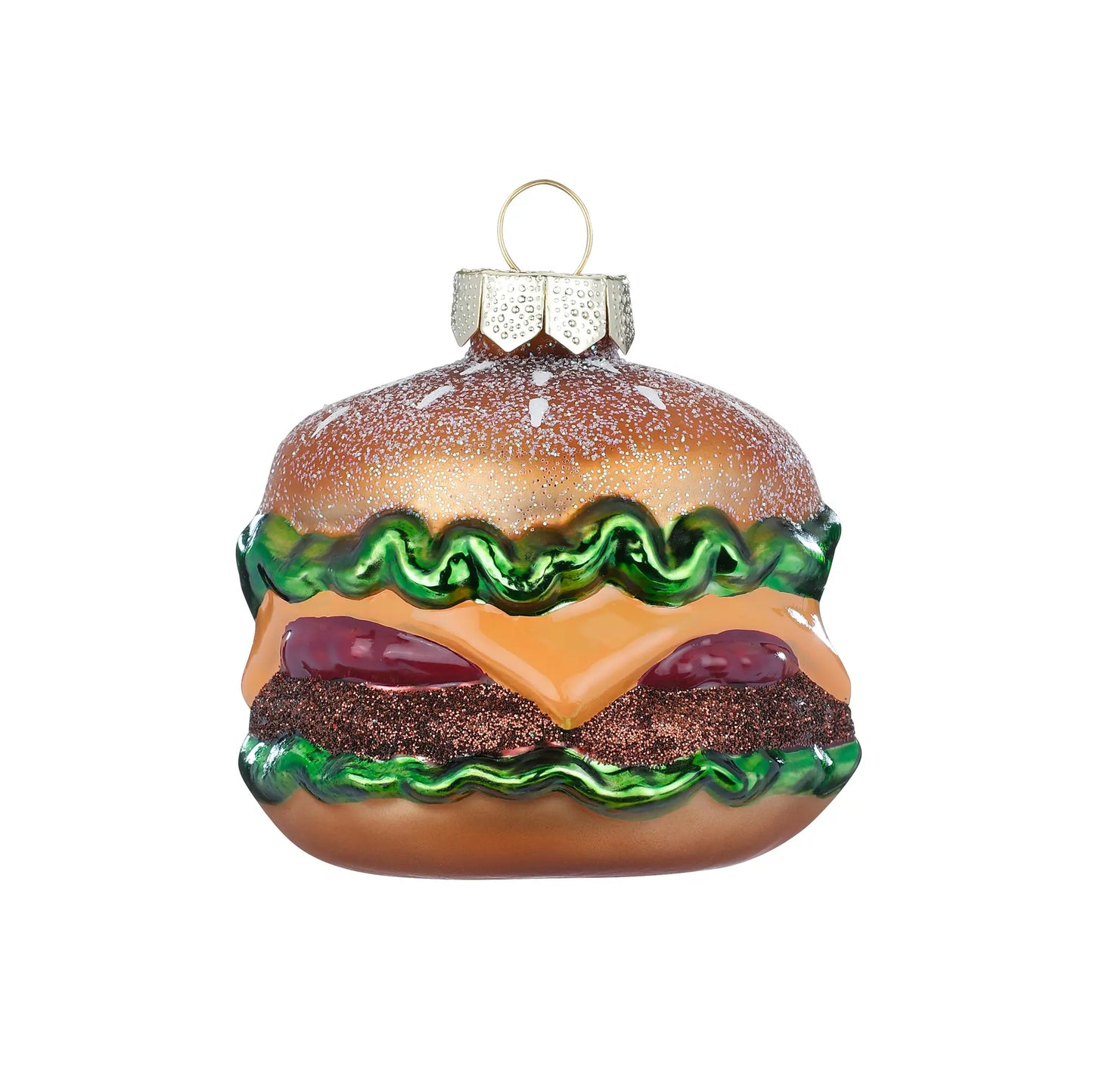 Glazen Kerstbal - Hamburger (vanaf september verkrijgbaar)