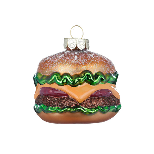 Glazen Kerstbal - Hamburger (vanaf september verkrijgbaar)
