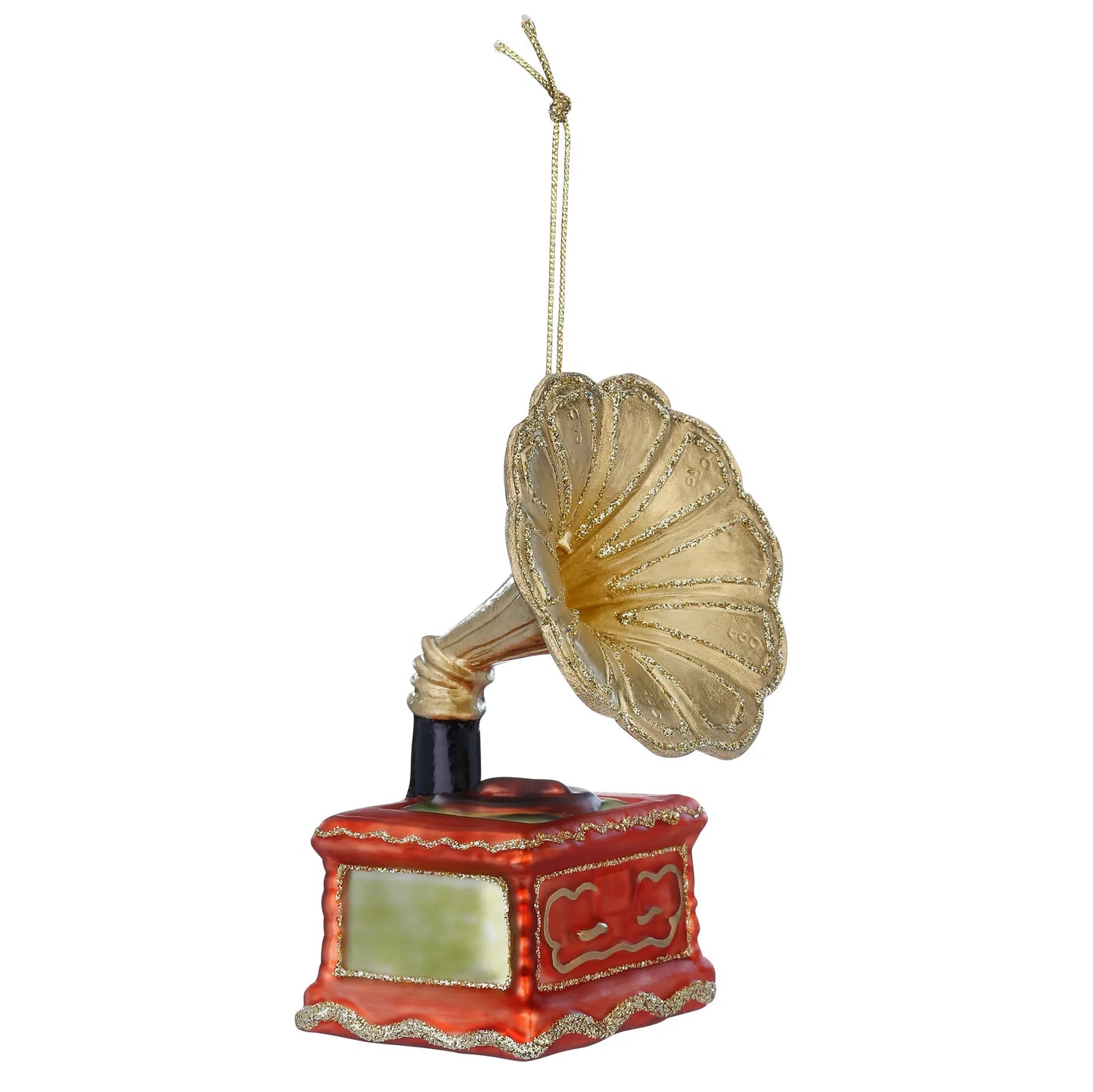 Glazen Kerstbal - Grammofoon (vanaf september verkrijgbaar)