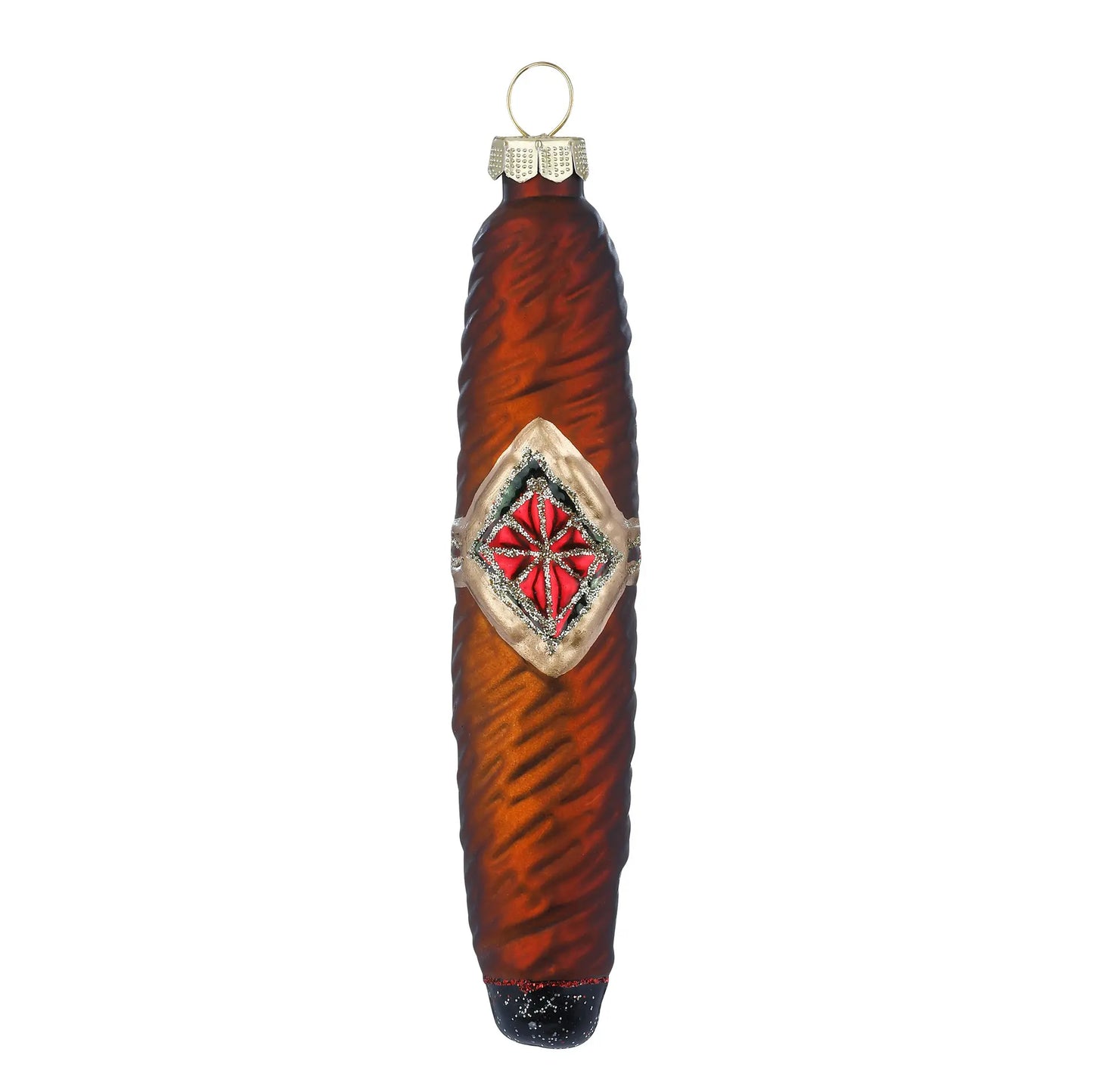 Glazen Kerstbal - Sigaar (vanaf september verkrijgbaar)