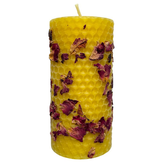 Bijenwaskaars - Met Rozenblaadjes