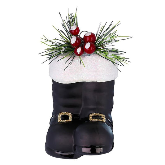Glazen Kerstbal - Laarzen van de kerstman (verkrijgbaar vanaf september)