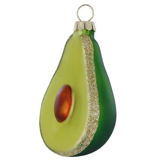 Glazen Kerstbal - Groene avocado (verkrijgbaar vanaf september)