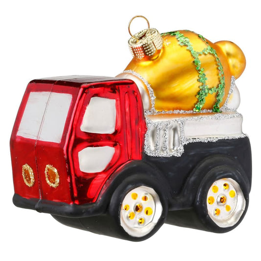Glazen Kerstbal - Cementwagen (verkrijgbaar vanaf september)
