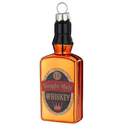 Glazen Kerstbal - Fles whisky (verkrijgbaar vanaf september)