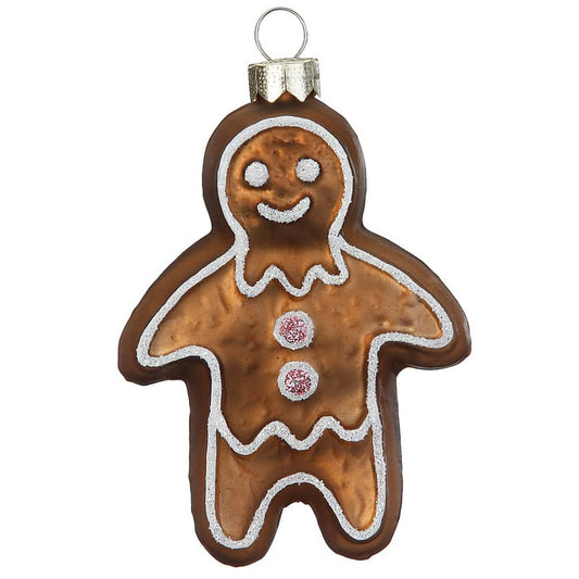 Glazen Kerstbal - Gingerbread pop (verkrijgbaar vanaf september)