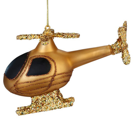 Glazen Kerstbal - Helicoper (verkrijgbaar vanaf september)