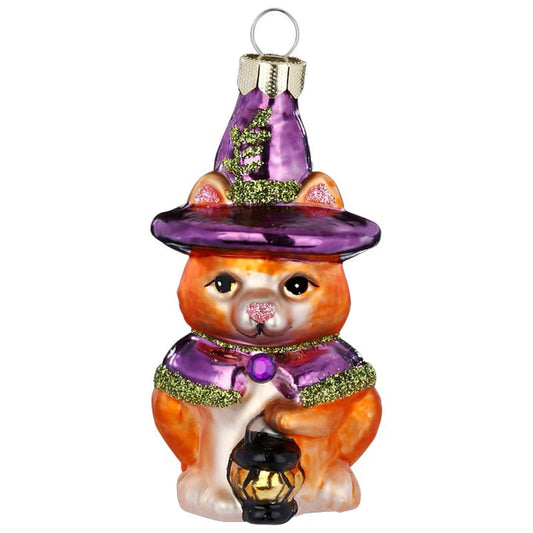 Glazen Kerstbal - Magische kat (verkrijgbaar vanaf september)