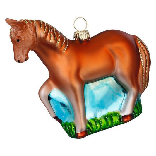Glazen Kerstbal - Paard (verkrijgbaar vanaf september)