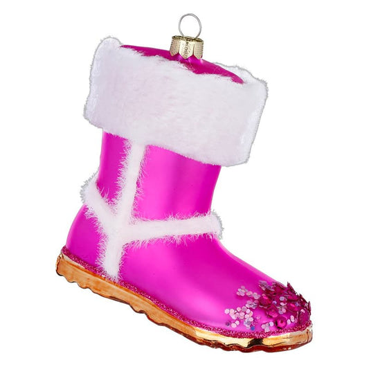 Glazen Kerstbal - Snowboot (verkrijgbaar vanaf september)