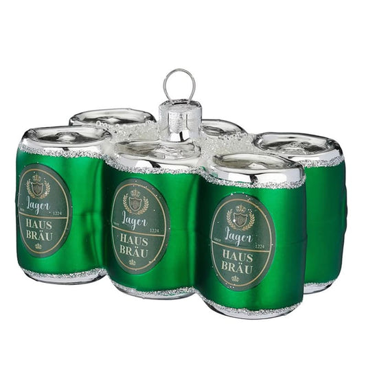 Glazen Kerstbal - Sixpack bier (vanaf september verkrijgbaar)