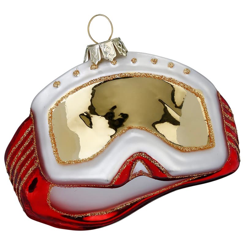 Glazen Kerstbal - Skibril (verkrijgbaar vanaf september)