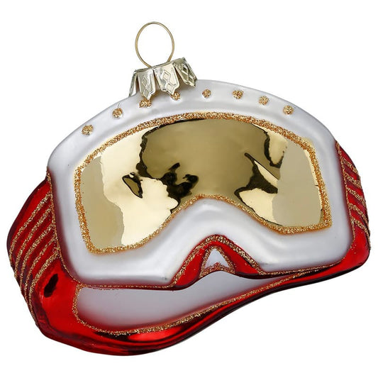 Glazen Kerstbal - Skibril (verkrijgbaar vanaf september)