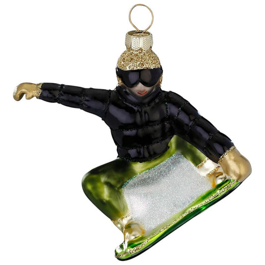 Glazen Kerstbal - Snowboarder (verkrijgbaar vanaf september)