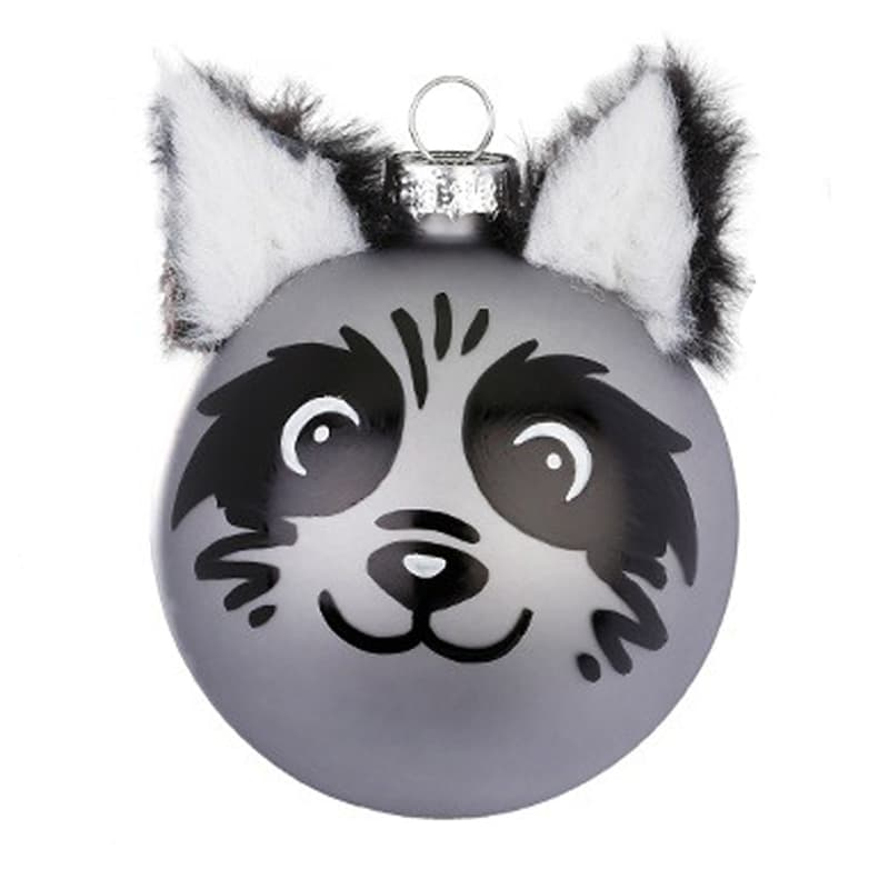 Glazen Kerstbal - Fluffy Collectie - Wasbeer