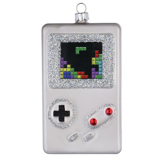 Glazen Kerstbal - Game Boy met Tetris
